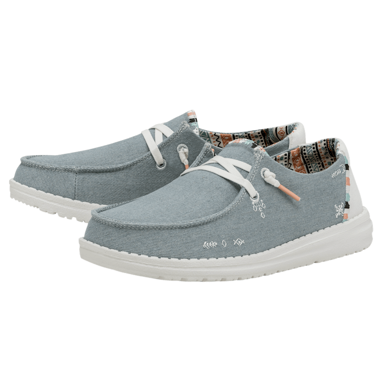 Hey Dude Women's Wendy Boho Grey Slip-On Shoes – Style 121413238