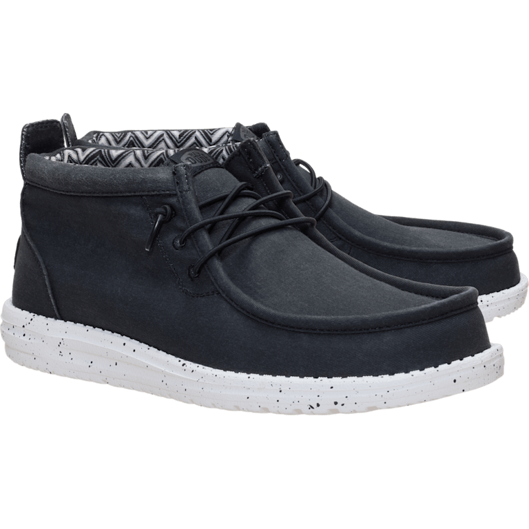 NEW HEY DUDE men\'s wally stretch canvas shoes in black HEY DUDE Shoes Men main image 4