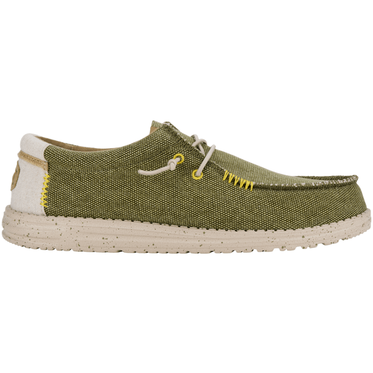 Hey Dude Wally Coastline Jute Shoes Mens 8 Olive Canvas Loafers Casual Slip On Men main image 3