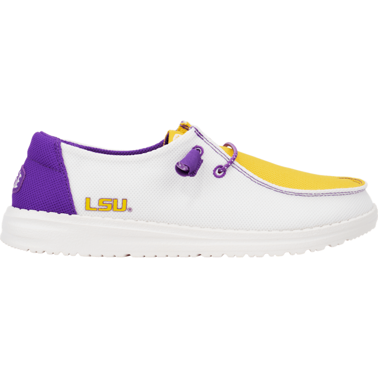 adidas gazelle silver green womens LSU Tigers NCAA Mens Gradient Midsole White Sneakers