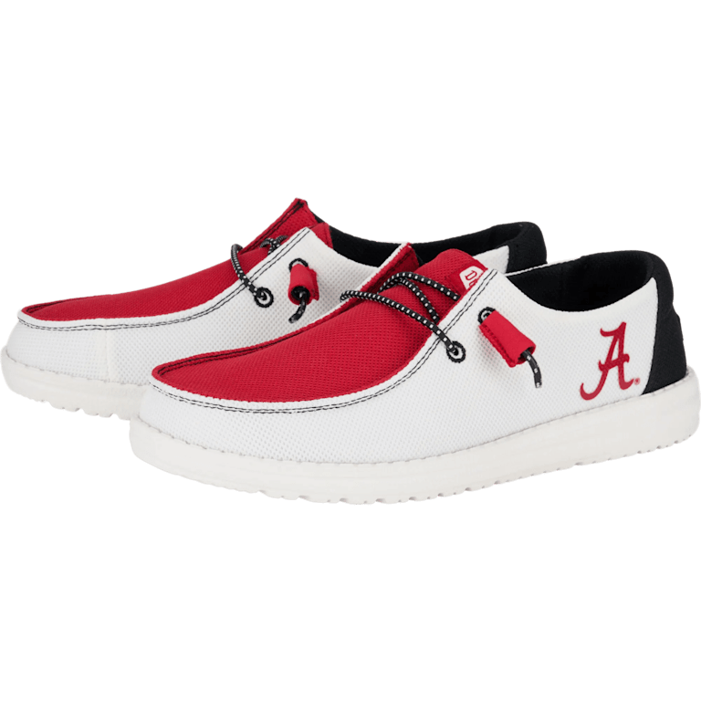 Alabama Crimson Tide x Hey Dude White Black Crimson Red Men\'s Size 9 New Alabama Crimson Tide Hey Dude Shoes size Men main image 2