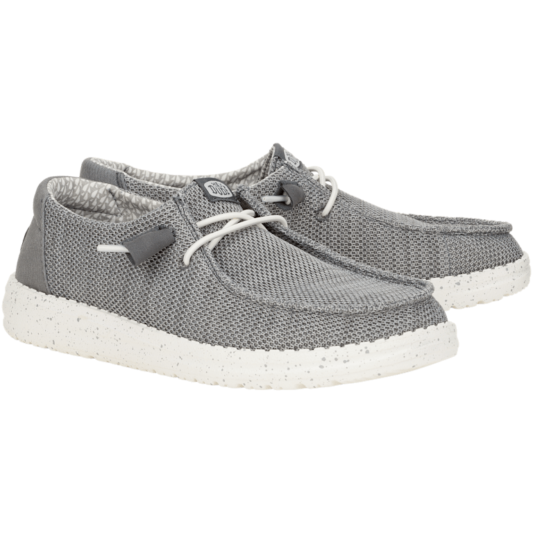 Hey Dude Women's Wendy Sport Mesh Sneakers – Lightweight Slip-On With Woven Laces, Cushioned Insole, Flexible Outsole, Casual Comfort Shoes