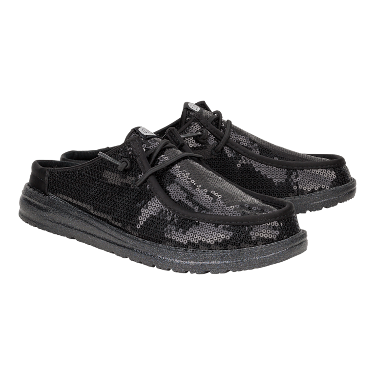 Hey Dude Wendy Washed Men Size 12 Black Speckled Sole Slip On Loafers NWB Hey Dude Wendy Washed Canvas Black main image 4