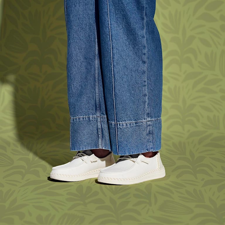 HEYDUDE Wendy Espadrille Woven - Scarpe Donna Slip-On In Tessuto Intrecciato - Mocassini Leggeri, Colore Nero, Taglia 37