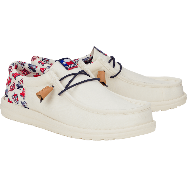 Hey Dude Wally Funk True Texas Howdy Off White Casual Shoes Men\'s US Size 13 NIB Wally Texas Canvas in Off White by Hey Dude Shoes – P NEMIR  main image 2