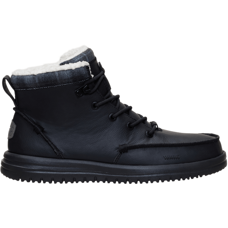 Hey Dude Bradley Black Leather Lace-Up Boots Hey Dude Bradley Youth Black – Lightweight & Stylish main image 4