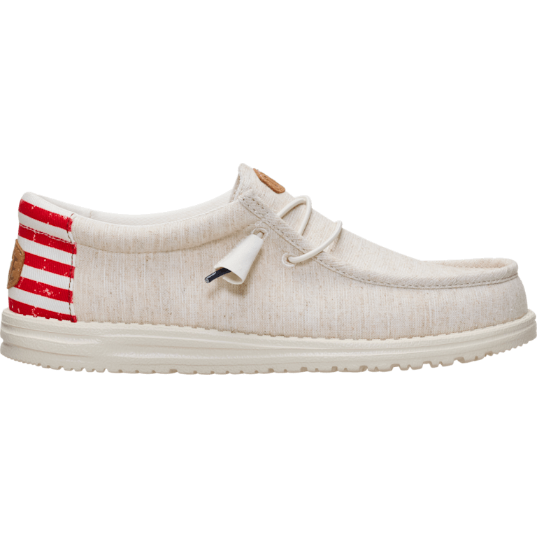 HEYDUDE Wally Americana Off White Canvas Slip-On Loafers HEYDUDE Wally Americana II Slip-On - Men main image 2