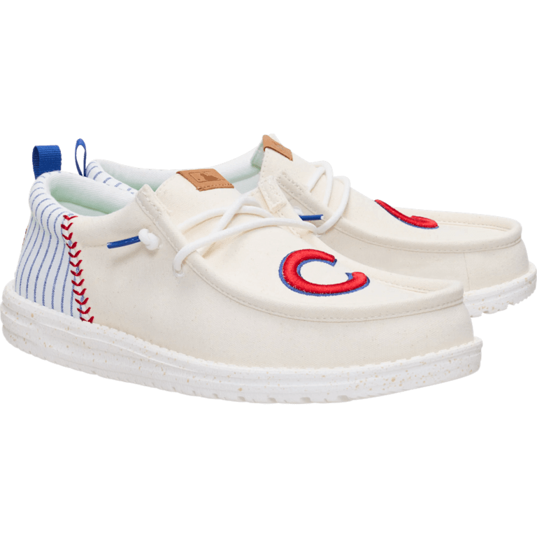 Hey Dude Navy Blue Slip-Ons with Red and White Accents MLB Chicago cubs MLB Chicago Cubs Custom Name Hey Dude Shoes - Torunstyle main image 4