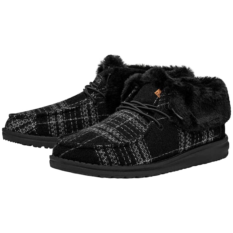 Wendy Wendy Fold Boot Plaid Cozy - HEYDUDE