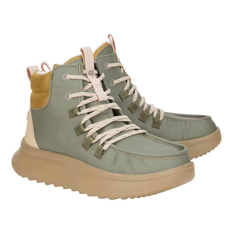 (取寄) ヘイ デュード レディース ウェンディ ピーク アプレ コーテッド ツイル Hey Dude women Hey Dude Wendy Peak Apres Coated Twill Ivory Wendy Peak Apres Coated Twill - HEYDUDE