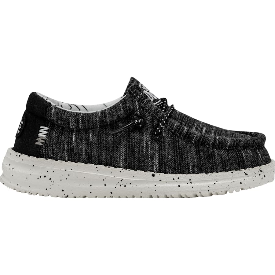 HEYDUDE | Little Kids' Shoes | Wally Toddler Stretch - Black | Size 7