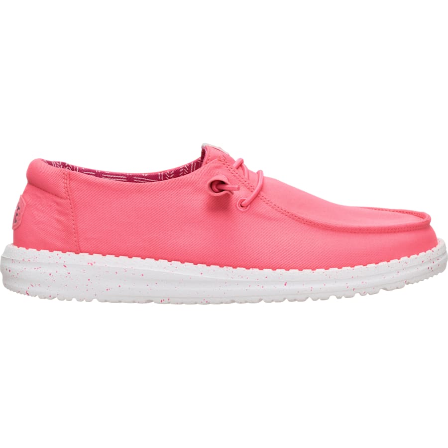 HEYDUDE | Women's Casual | Wendy Stretch Canvas - Neon Pink | Size 7