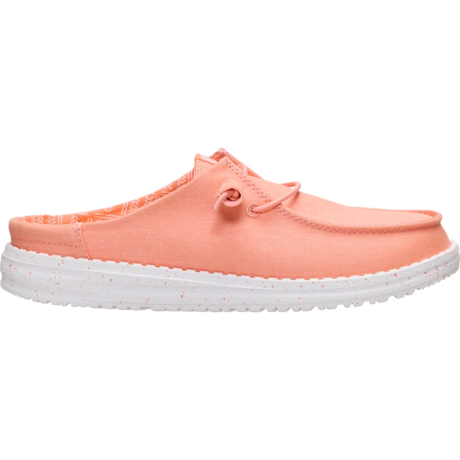 HEYDUDE | Women's Shoes | Wendy Slip Stretch Canvas - Peach Pink | Size 10
