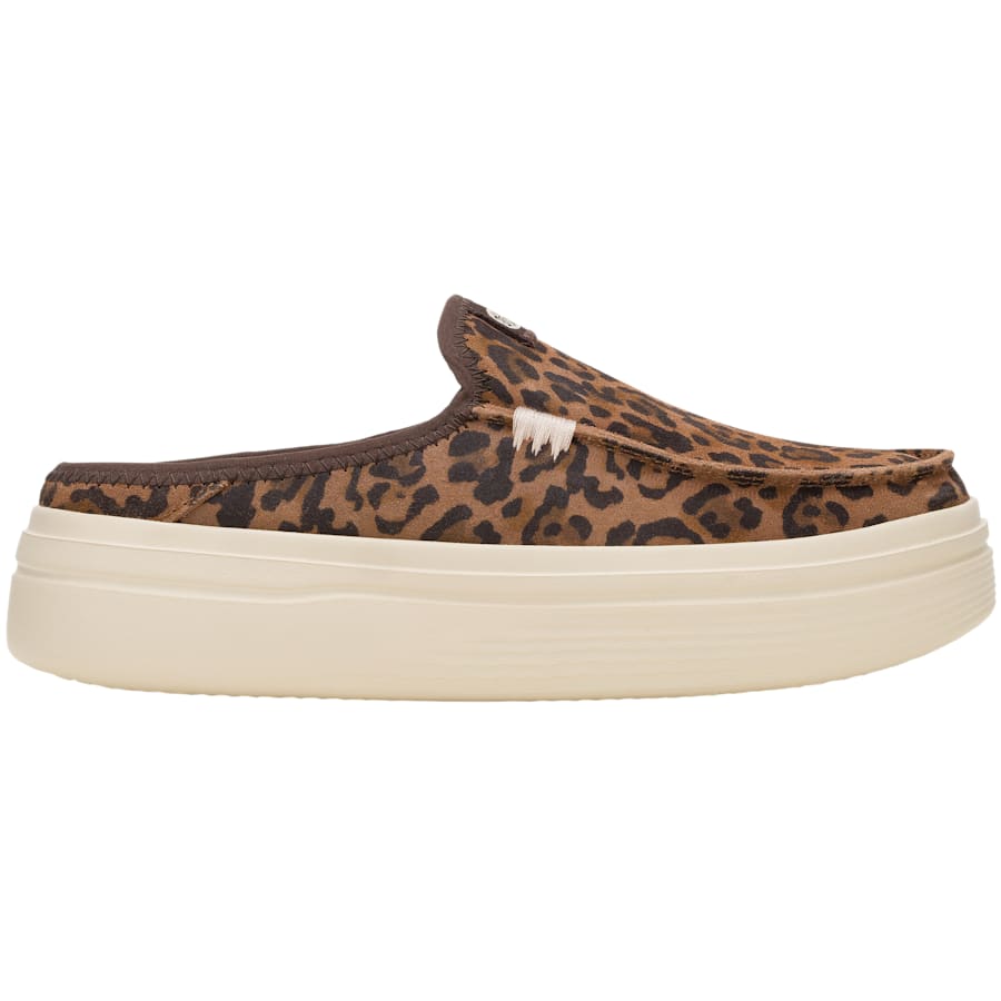 HEYDUDE | Women's Mules | Austin Lift Classic - Brown Leopard | Size 6