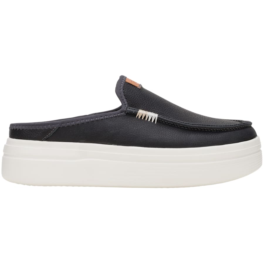 HEYDUDE | Women's Mules | Austin Lift Leather - Black | Size 12