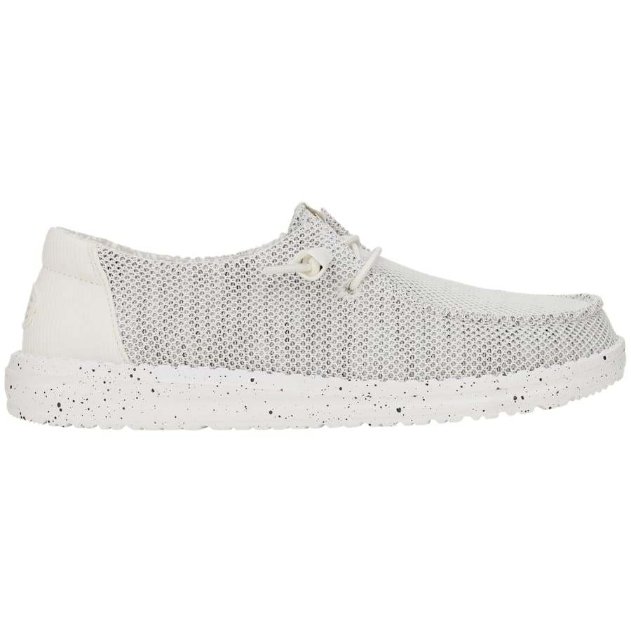 HEYDUDE | Women's Casual | Wendy Stretch Sox - Stone White | Size 5
