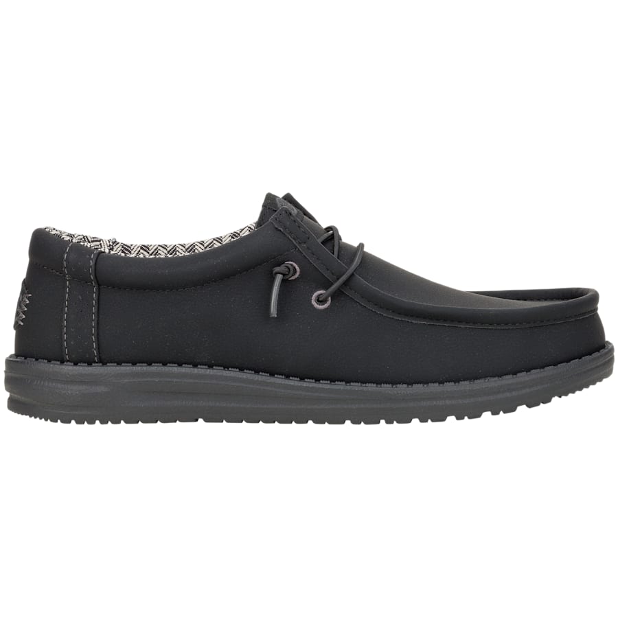 HEYDUDE | Men's Casual | Wally Classic - Black/Charcoal | Size 7
