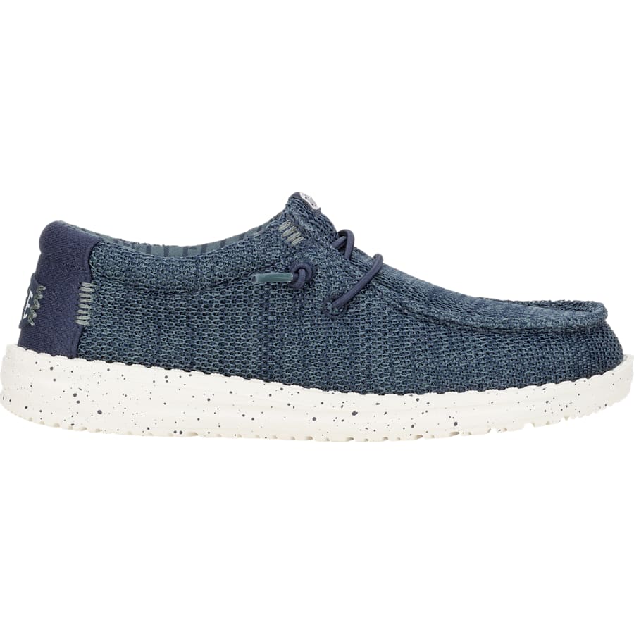 HEYDUDE - CA HEYDUDE | Big Kids' Shoes | Wally Youth Stretch Sox - Navy | Size 2 - $59.99 at HEYDUDE