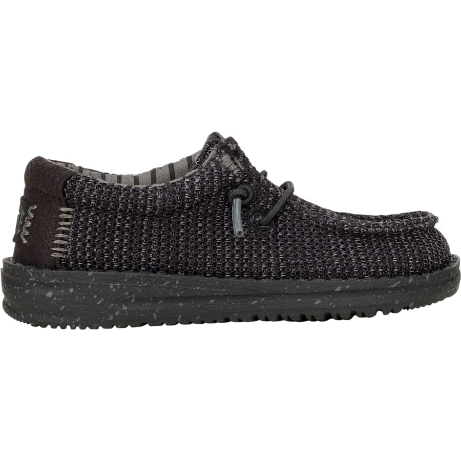 HEYDUDE | Little Kids' Shoes | Wally Toddler Stretch Sox - Black/Black | Size 7 by HEYDUDE - CA - Unisex Footwear > Slip-Ons > Wally T Stretch Sox Slip-Ons