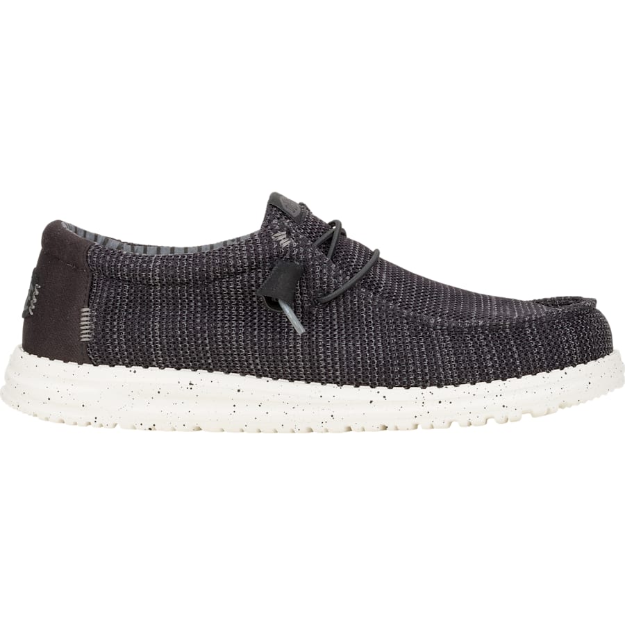 HEYDUDE | Men's Casual | Wally Stretch Sox Wide - Black/White | Size 9 by HEYDUDE - CA - Men's Footwear > Slip-Ons > Wally Stretch Sox Wide Slip-Ons