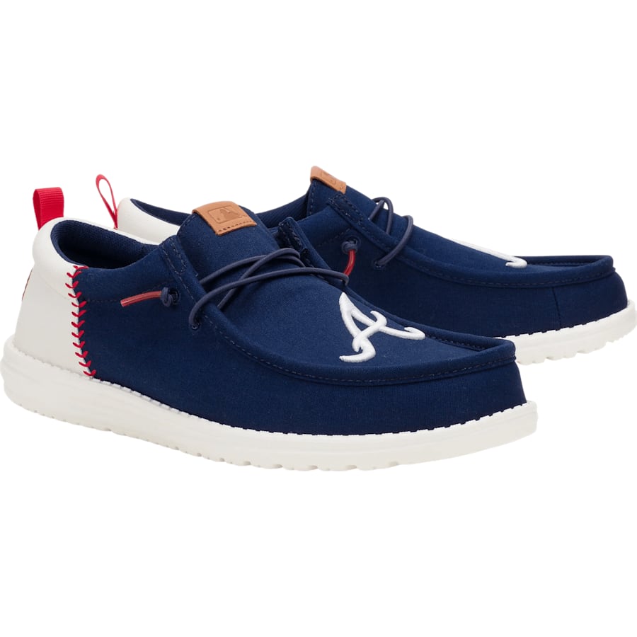 HEYDUDE | Men's Casual | Wally Funk MLB Braves - Navy/White | Size 15