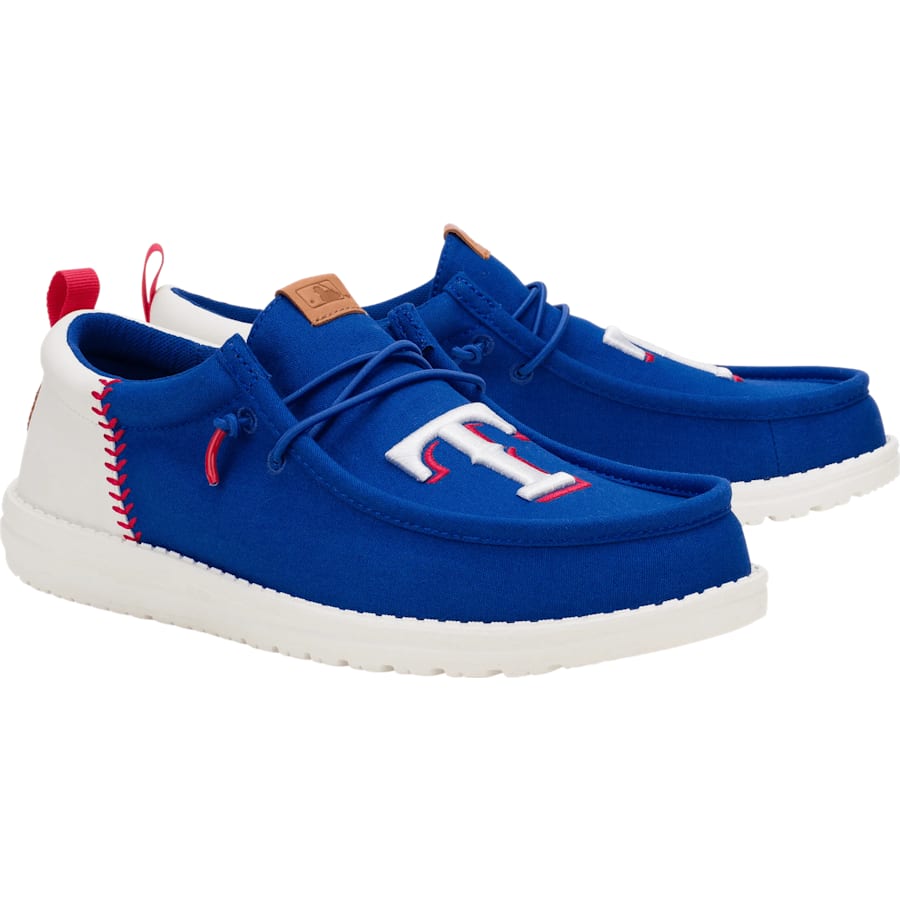 HEYDUDE | Men's Casual | Wally Funk MLB Rangers - Royal/White | Size 15