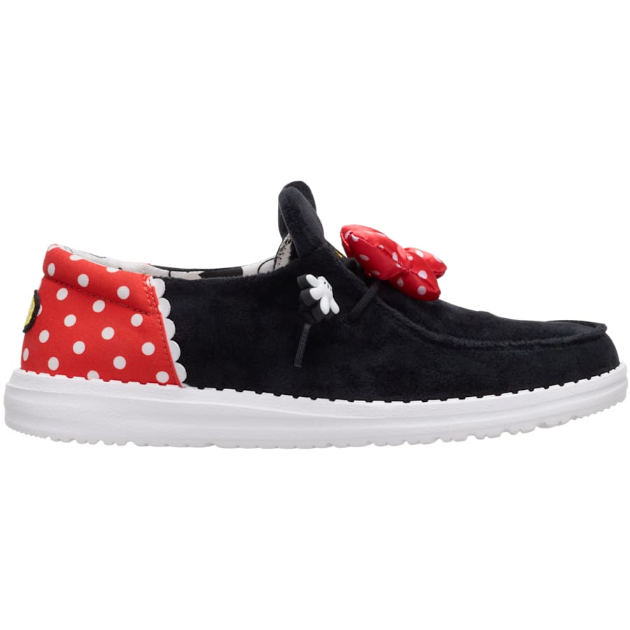 HEYDUDE | Women's Casual | Wendy Funk Minnie Mouse - Black/Red | Size 7