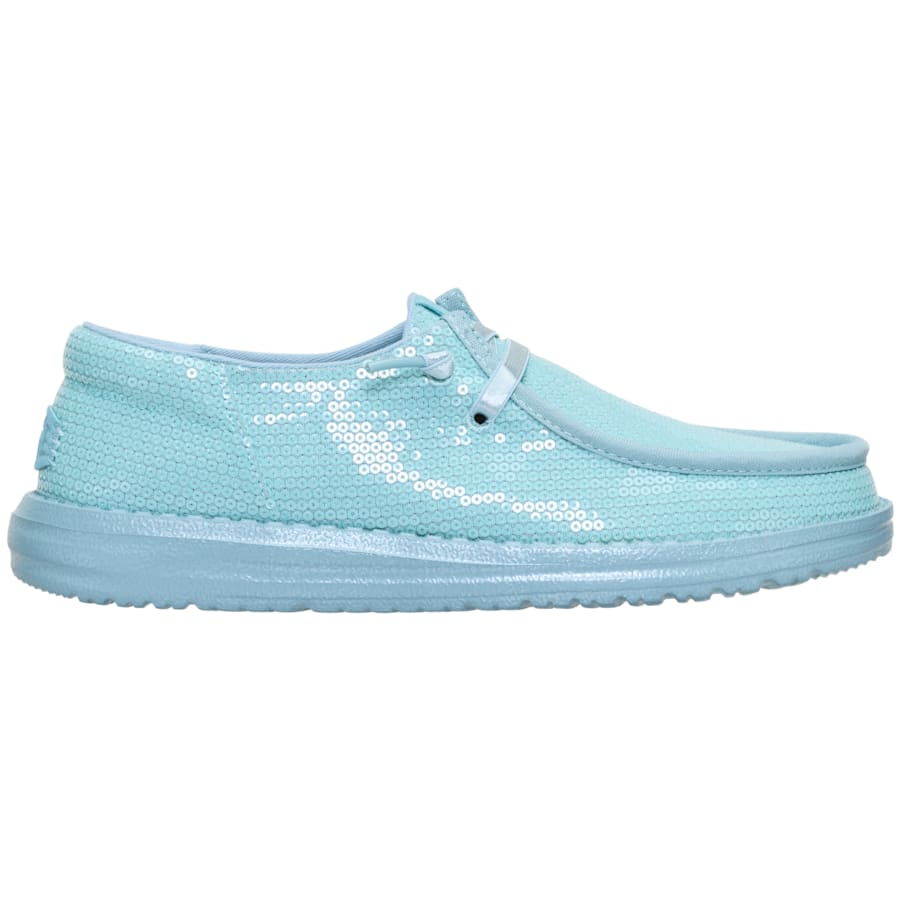 HEYDUDE | Women's Casual | Wendy Funk Mono Sequin - Tourmaline Blue | Size 7