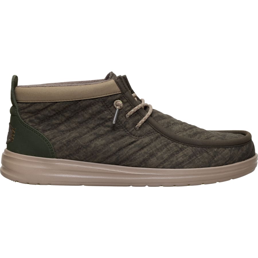 HEYDUDE | Men's Boots | Wally Mid GripR Washed Quilt - Major Brown/Multi | Size 15