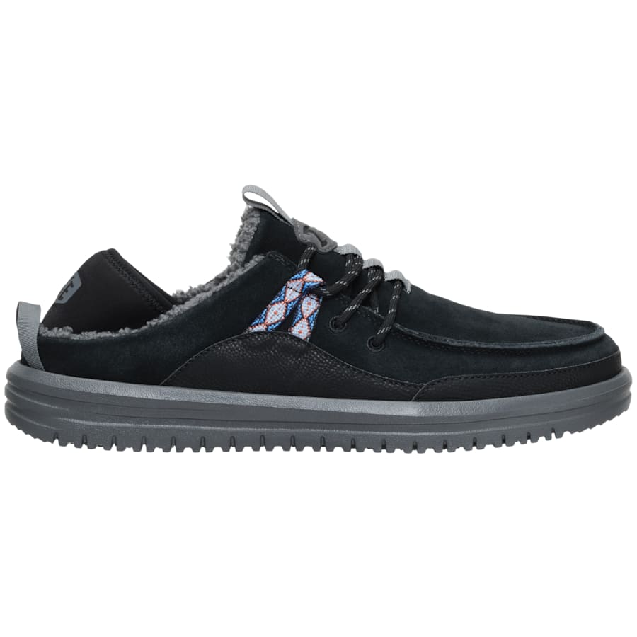 HEYDUDE | Men's Casual | Bradley Blipper Suede - Black/Smoke Grey | Size 9