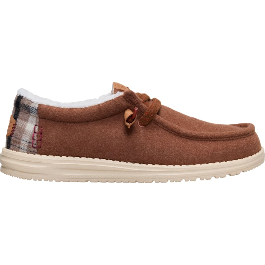 HEYDUDE | Men's Casual | Wally Cozy Plaid - Downtown Brown/Multi | Size 7