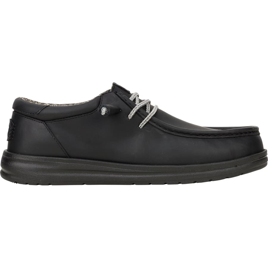 HEYDUDE | Men's Casual | Paul Leather - Black | Size 15