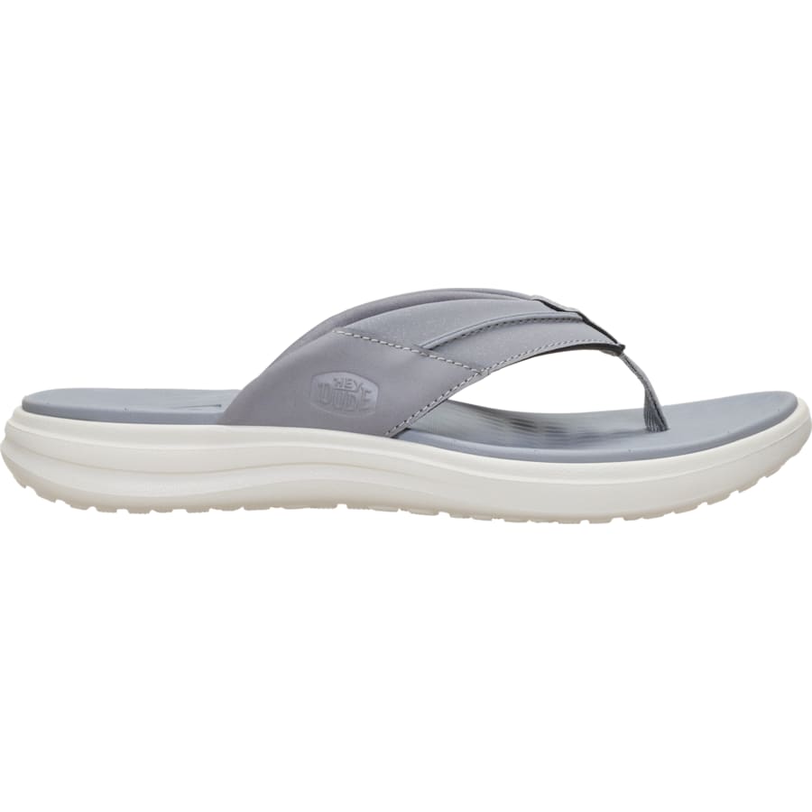 HEYDUDE | Men's Shoes | Finn Flip - Grey/White | Size 15