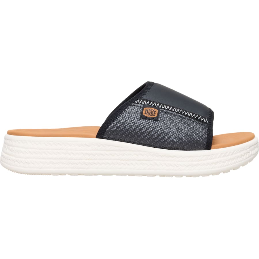 HEYDUDE | Women's Shoes | Tide Espadrille Slide - Black/Egret | Size 6 by HEYDUDE - CA - Women's Footwear > Sandals > Tide Espadrille Slide Sandals