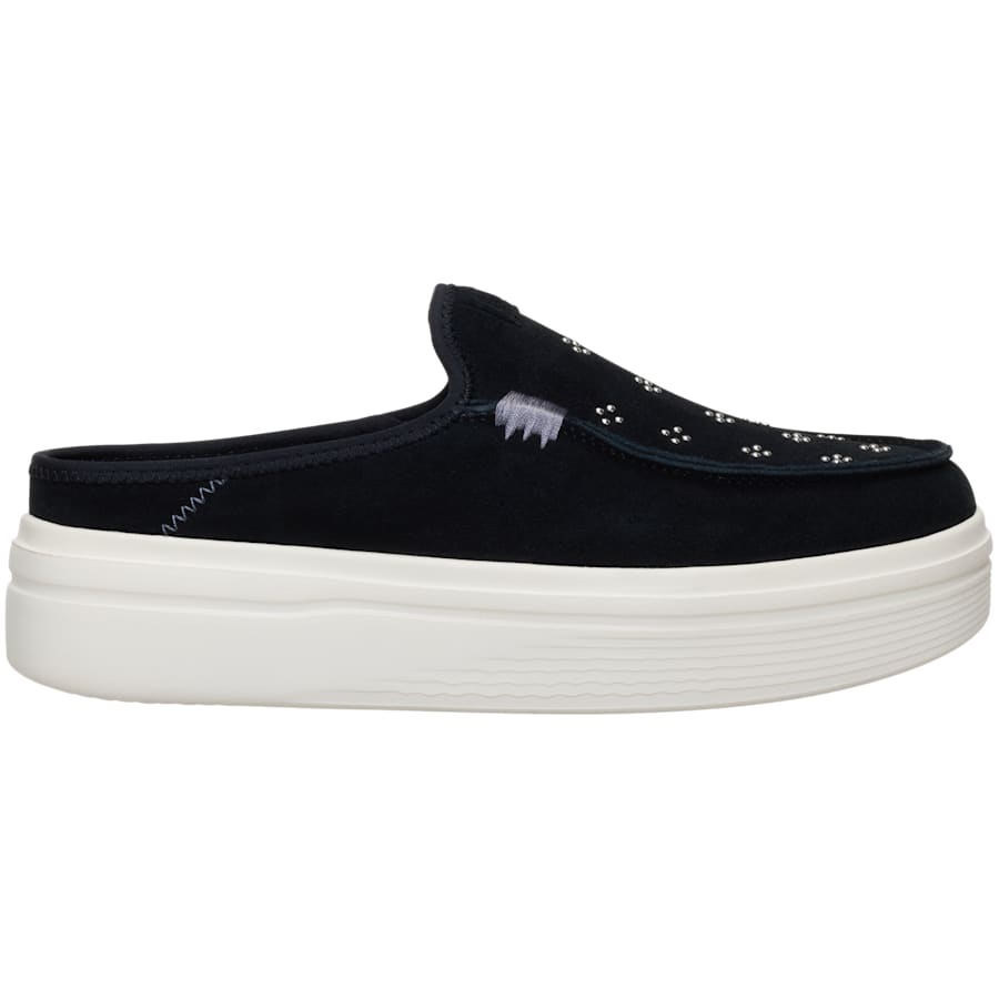 HEYDUDE | Women's Platforms | Austin Lift Suede Stud - Black | Size 9