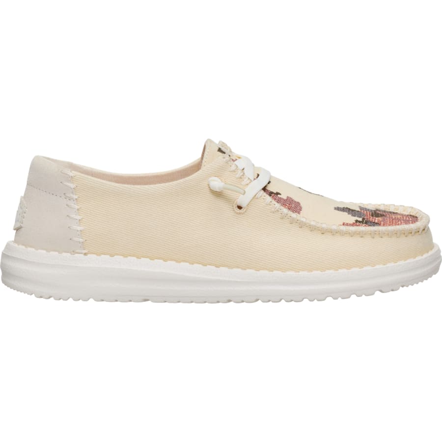 HEYDUDE | Women's Casual | Wendy Cross Stitch - Wood Ash/Multi | Size 7