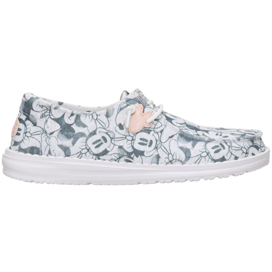 HEYDUDE | Women's Casual | Disney Minnie Mouse Printed Wendy - Grey Multi | Size 8