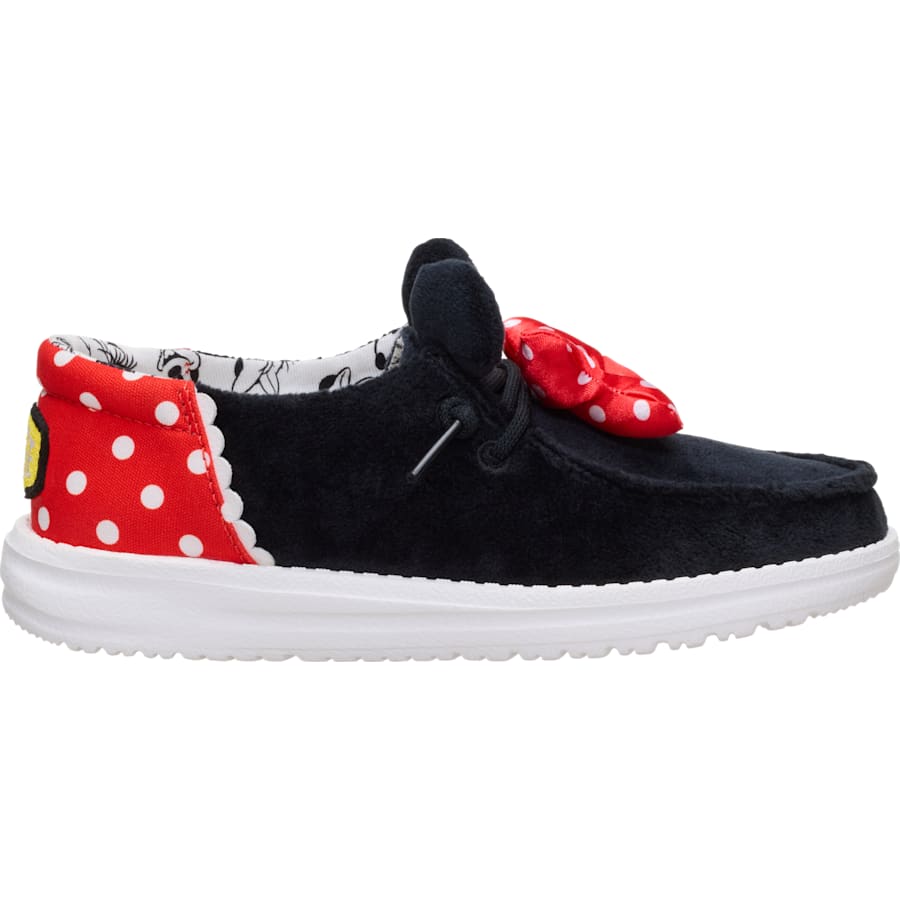 HEYDUDE | Big Kids' Shoes | Disney Minnie Mouse Wendy Youth - Black/Red | Size 7