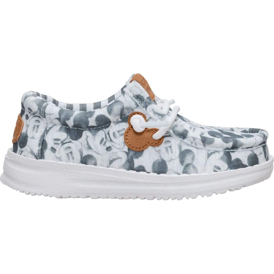 HEYDUDE - CA HEYDUDE | Little Kids' Shoes | Disney Mickey Mouse Printed Wally Toddler - Grey Multi | Size 10 - $79.99 at Heydude
