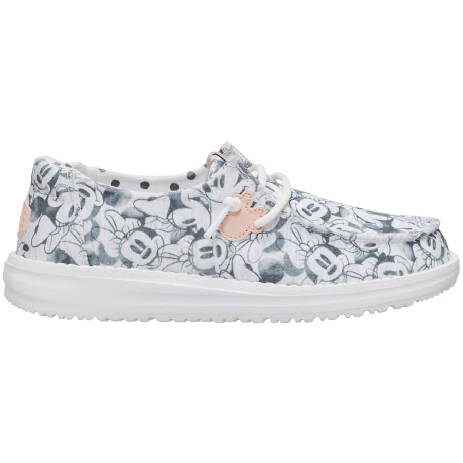 HEYDUDE | Big Kids' Shoes | Disney Minnie Mouse Printed Wendy Youth - Grey Multi | Size 7