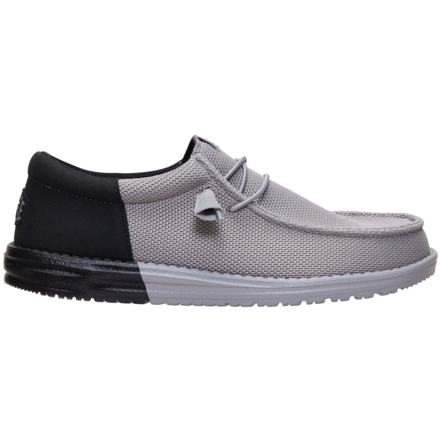HEYDUDE | Men's Casual | Wally Funk Mesh Split - Flannel Grey/Black | Size 12