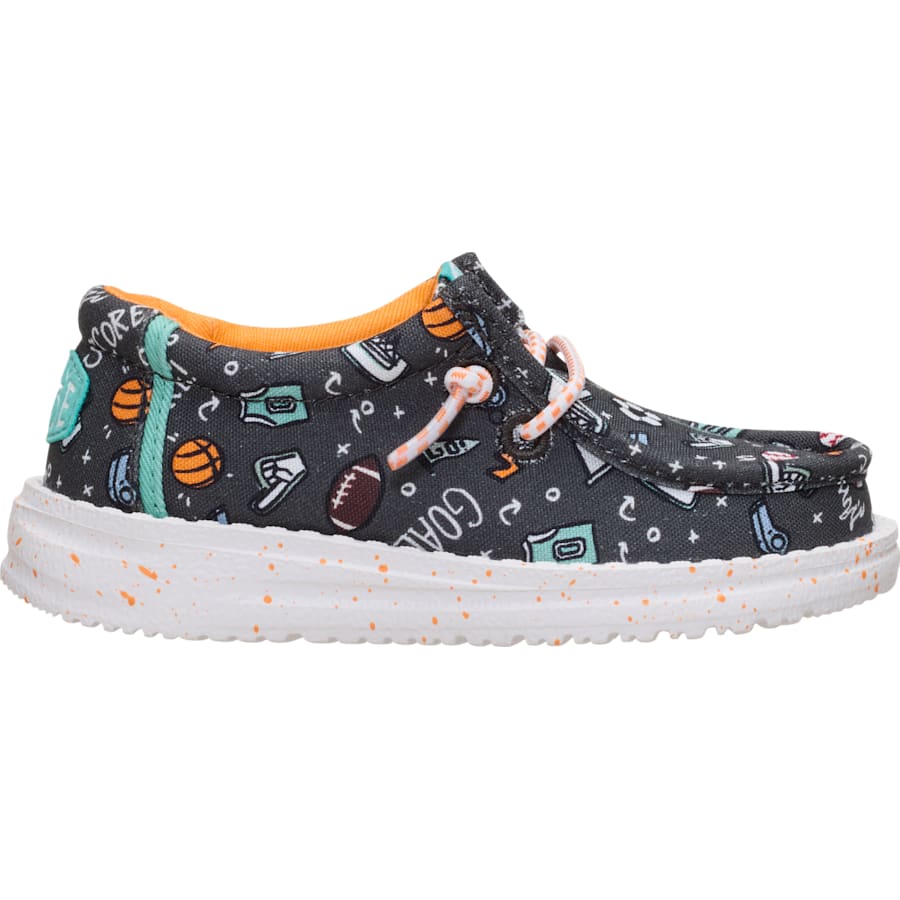 HEYDUDE | Little Kids' Shoes | Wally Toddler Sports Fan - Black/Multi | Size 9