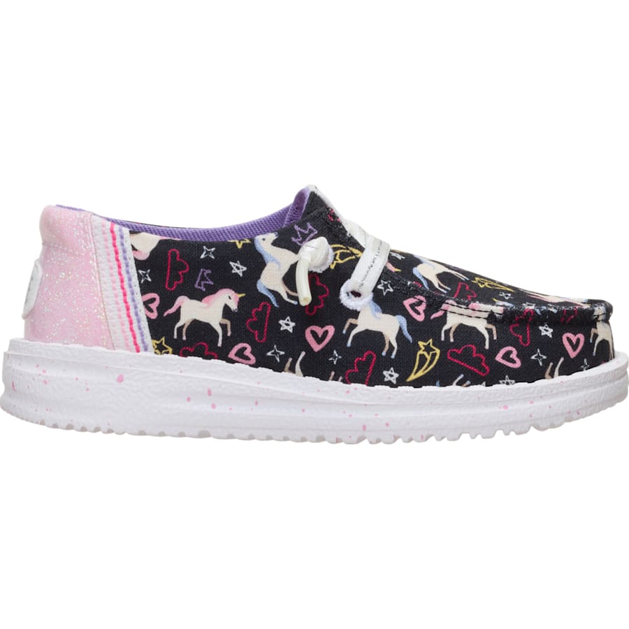 HEYDUDE | Girls Shoes | Wendy Toddler Unicorn Stars - Black/Multi | Size 5 by HEYDUDE - CA - Girls Footwear > Slip-Ons > Wendy Toddler Unicorn Stars Slip-Ons