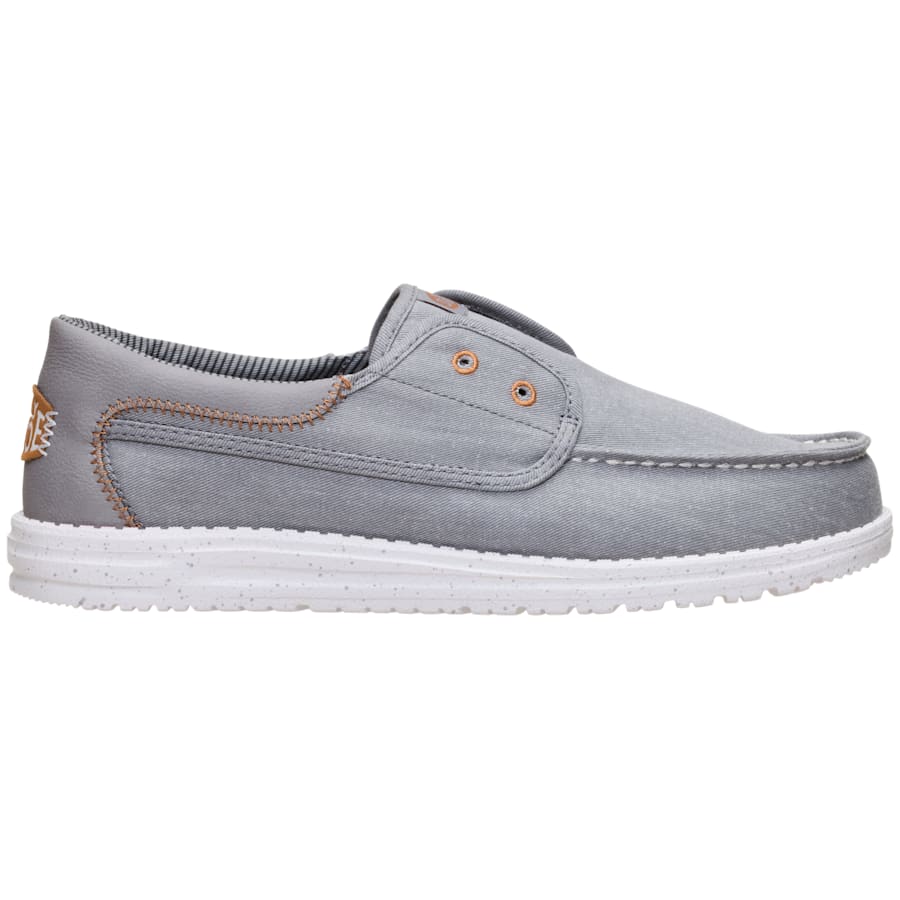 HEYDUDE | Men's Casual | Wally Cru Stretch Canvas - Flannel Grey/Multi | Size 7