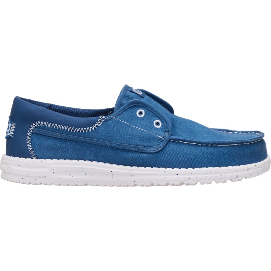 HEYDUDE | Men's Casual | Wally Cru Stretch Canvas - Ensign Blue/Multi | Size 7