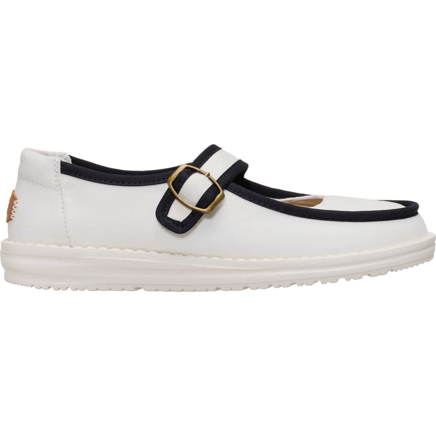 HEYDUDE | Women's Casual | Wendy Jane Washed Twill - Egret/Multi | Size 9