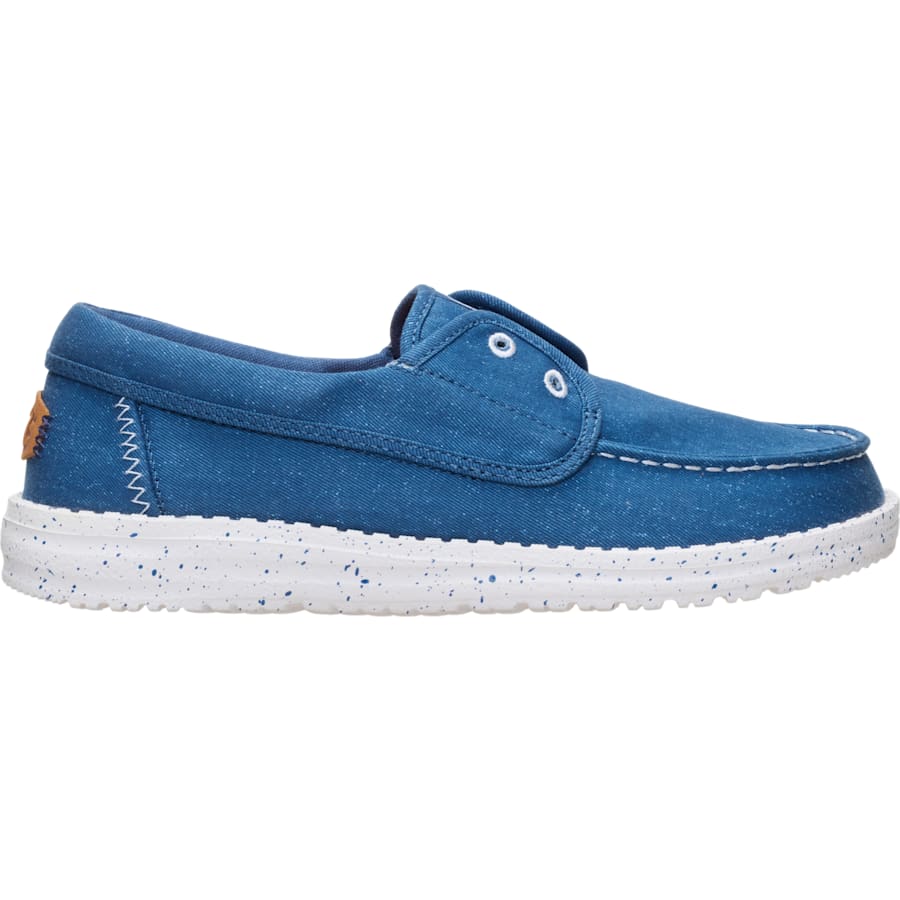 HEYDUDE | Women's Casual | Wendy Cru Stretch Canvas - Ensign Blue | Size 7