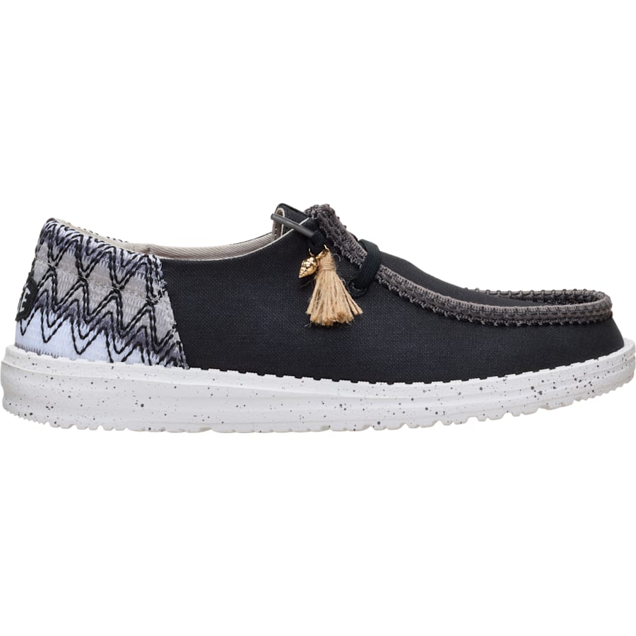 HEYDUDE | Women's Casual | Wendy Funk Beach Woven - Black/Multi | Size 6