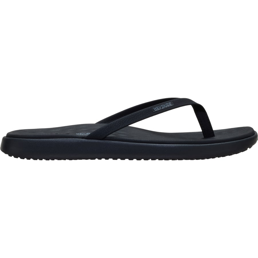 HEYDUDE | Women's Casual | Maui Breeze Flip - Black/Black | Size 5