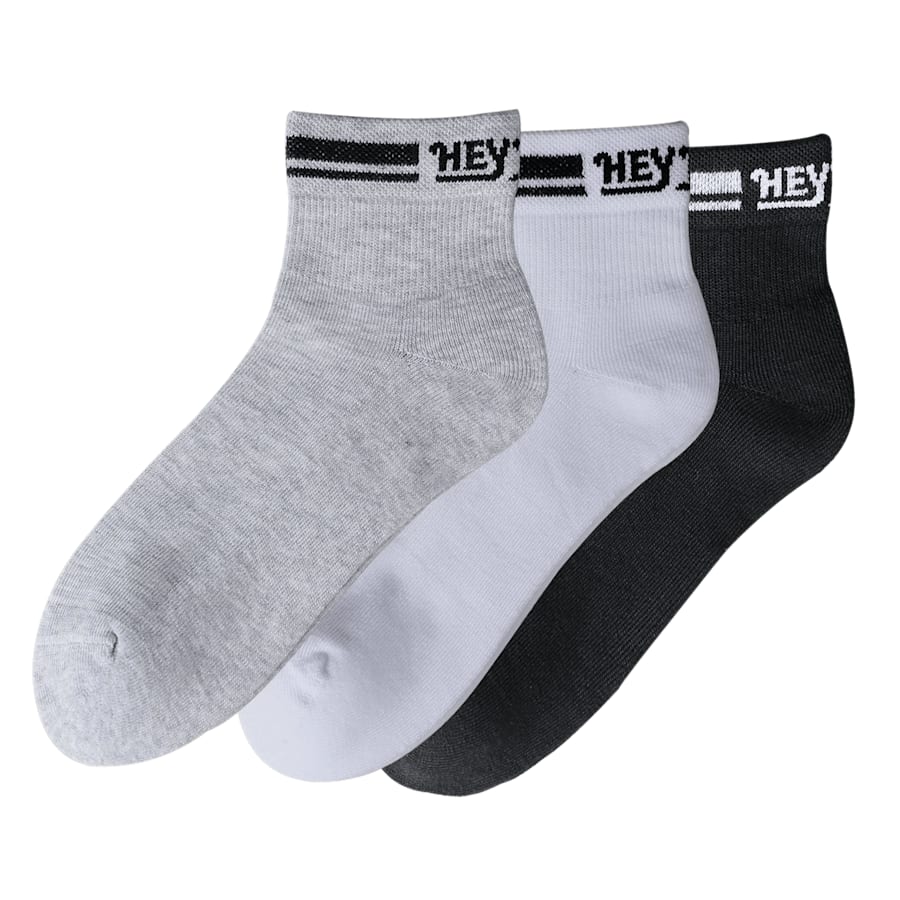 HEYDUDE - CA HEYDUDE Ankle Stripe Crew 3 Pack - Grey/Multi | Size Large/XL - $17.79 at Heydude